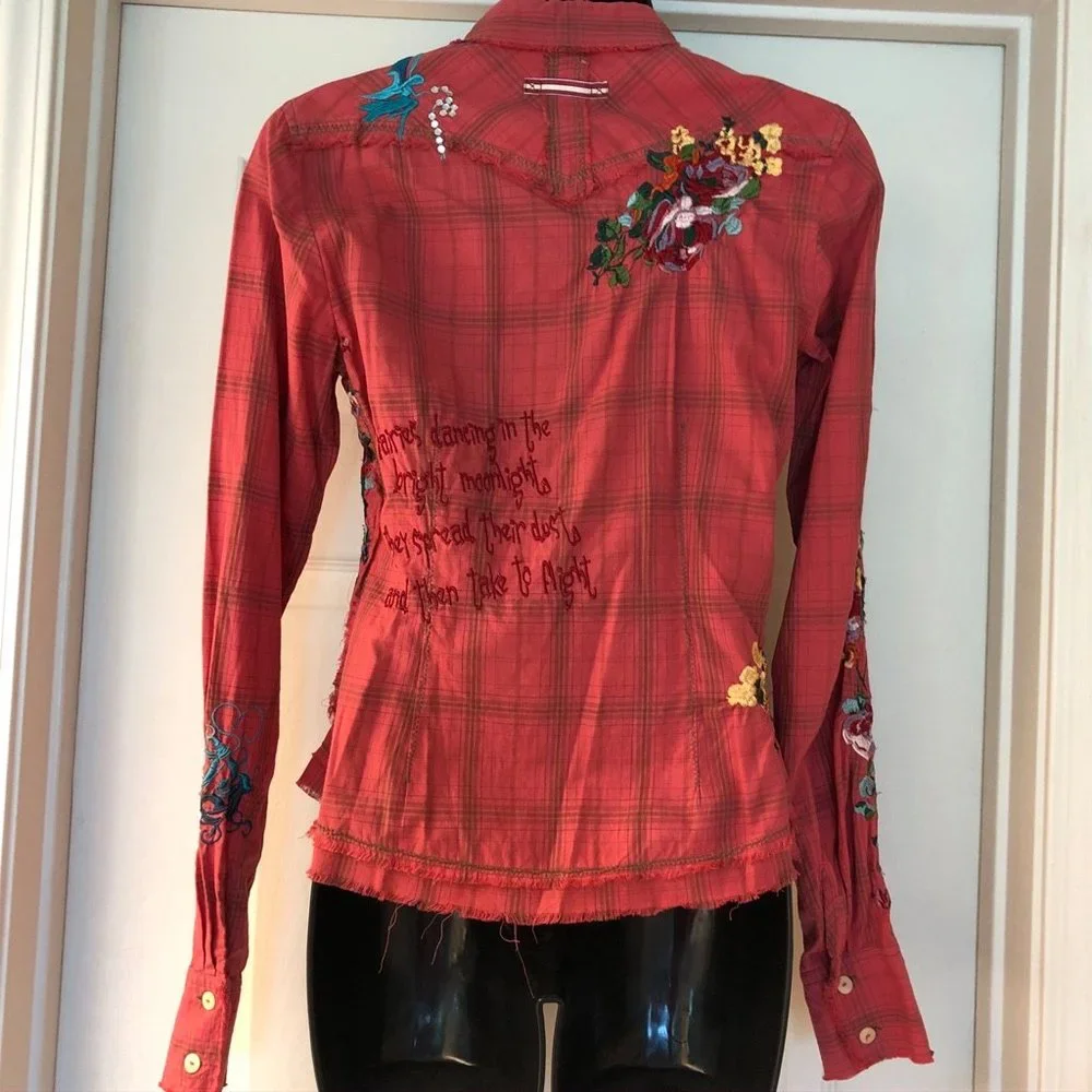 Johnny Was - 3J Workshop “Fairy Tales” Embellished Embroidered Button Shirt S_6